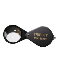 saxon 10x Metal Loupe Jeweller Magnifier Black (18mm)
