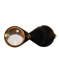 saxon 10x Metal Loupe Jeweller Magnifier Gold (21mm)