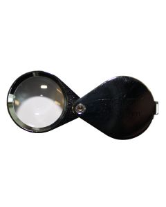 saxon 10x Metal Loupe Jeweller Magnifier Silver (21mm)