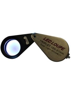 saxon 10x Jeweller Magnifier with LED and UV Light (21mm)