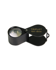 saxon 10x Metal Loupe Jeweller Magnifier Black (18mm)