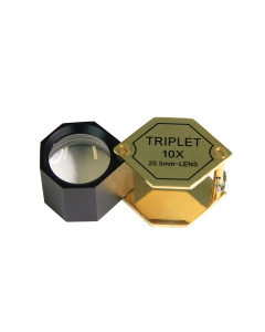 saxon 10x Metal Loupe Jeweller Magnifier Gold (20.5mm)