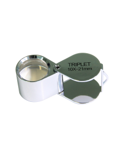saxon 10x Metal Loupe Jeweller Magnifier Silver (21mm)