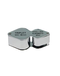 saxon Metal Loupe Dual Jeweller Magnifier - 10x/20x with 18mm/10mm
