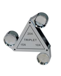 saxon Metal Loupe Triplet Jeweller Magnifier - 10x, 15x and 20x